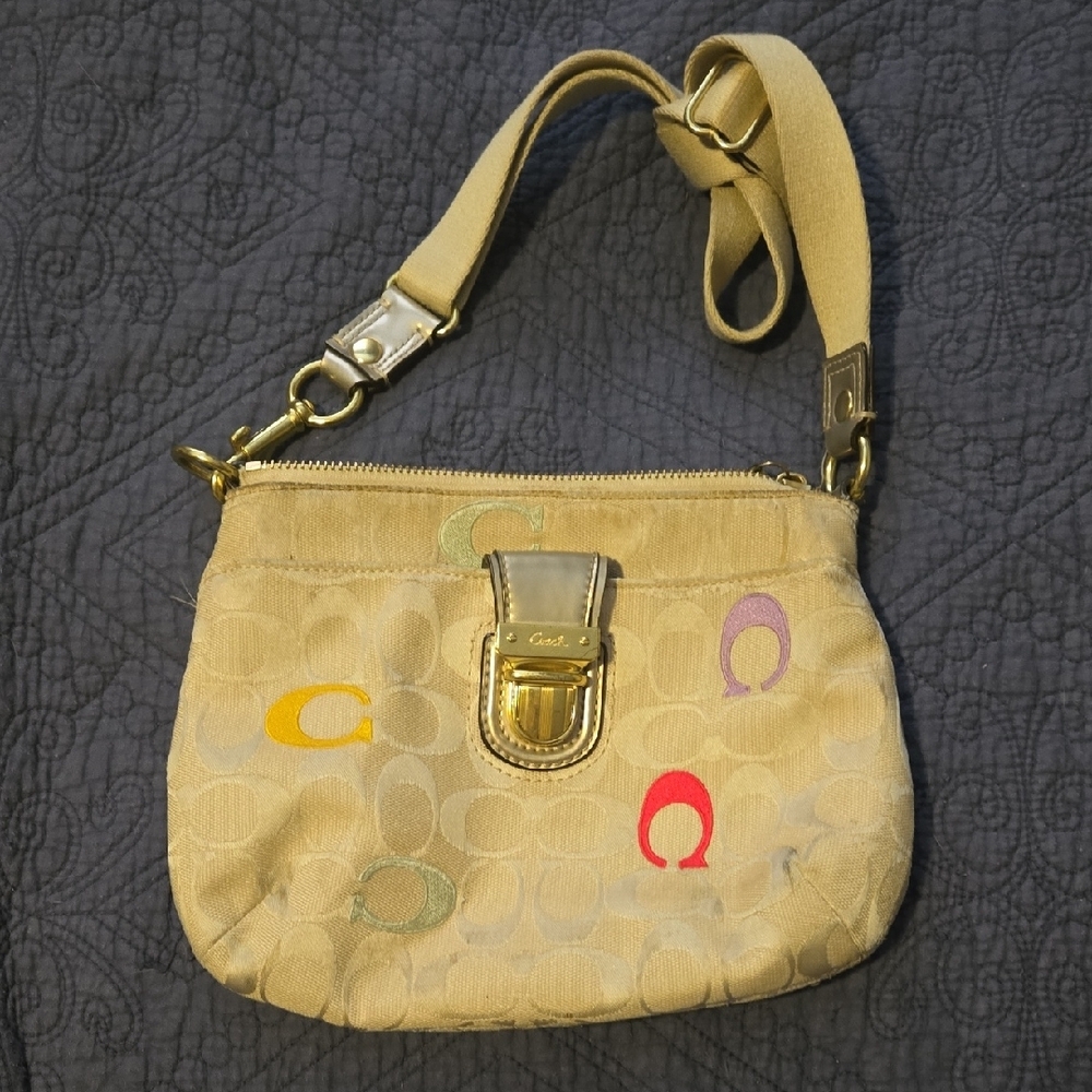 Coach Tan Signature Crossbody Bag